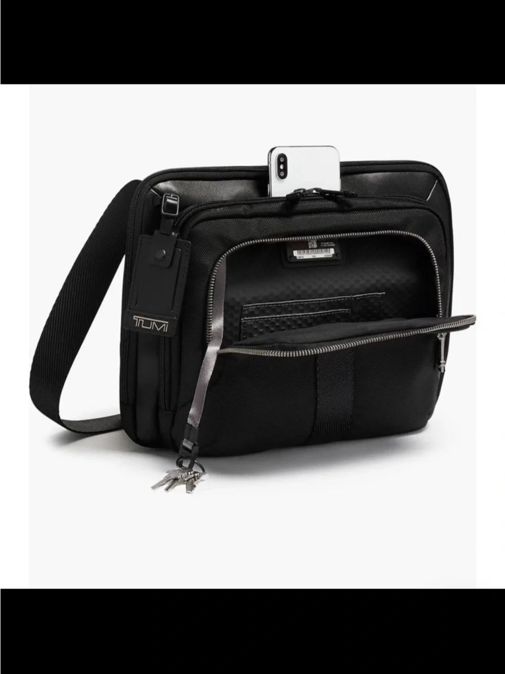 NWT TUMI men’s Jackson crossbody bag 9.75”x13”x2” black
